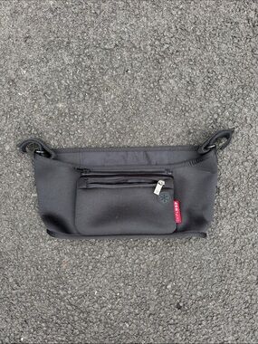 Skip Hop Black Stroller Organizer  with Front Zip Pocket